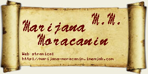 Marijana Moračanin vizit kartica